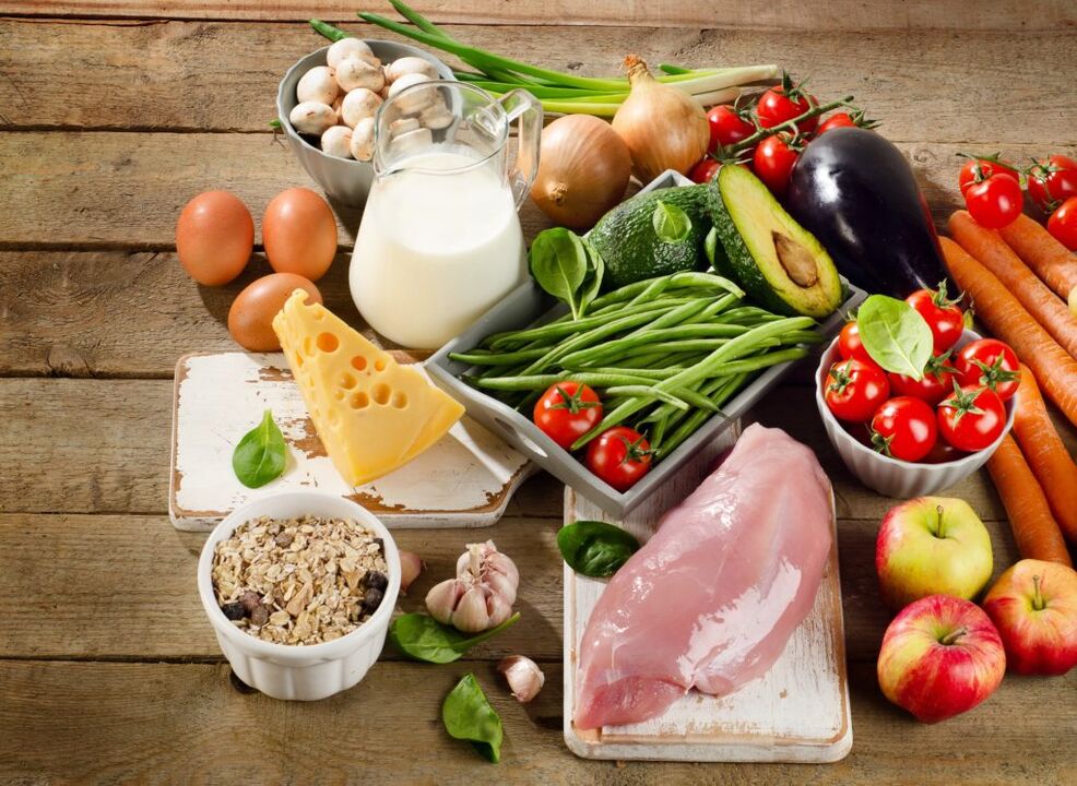 La varietà di prodotti consentita per le persone con gastrite secondo la tabella 6 dieta